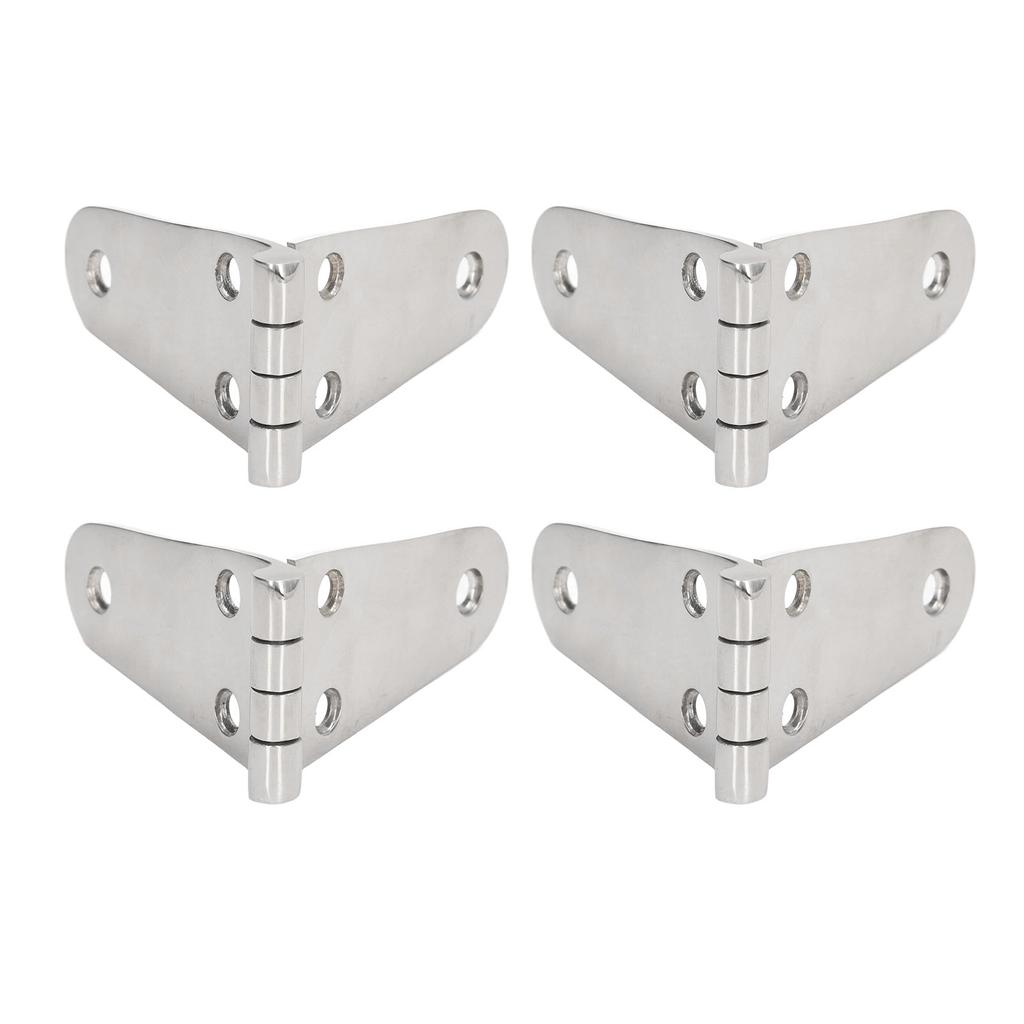 4Pcs Door Hinges 316 Stainless Steel Marine Grade for Boat Cabinet Hatch RVs 6 Holes Hardware