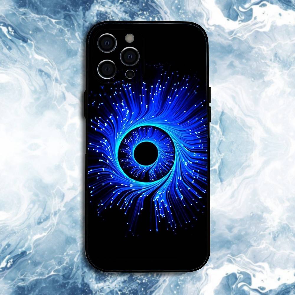 Счастливый Синий Сглаз Чехол для Телефона Для iPhone17,16,15,14,13,12,11 Plus,Pro Max, Мягкий Силиконовый Черный Чехол