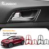 Накладка на рамку ручки передней и задней двери автомобиля для KIA Sportage 2017 2018 2019 2020 2021. Наклейка из настоящего мягкого углеродного волокна.