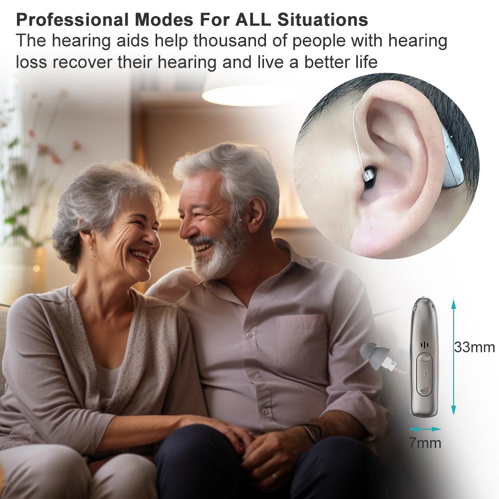Rechargeable Digital Hearing Aid Adjustable Volume Deaf People Mini Sound Amplifier Portable Hearing Amplifier For Elderly