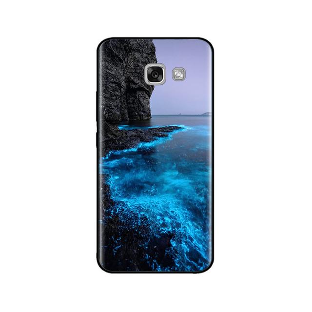 For Samsung Galaxy A3 2017 Case Silicon Soft Black Case For Samsung A7 A5 A3 2017 Case Cute Printed Tpu Bumper Phone Cover
