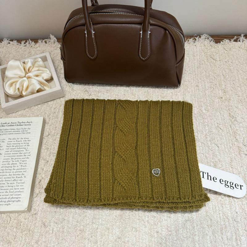 Wool Knitted Solid Color Scarf Couple Versatile Autumn and Winter Scarf Solid Color Warm Scarf Christmas Scarf Hot Sale