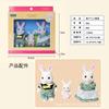 Forest Villa Set Toys Forest Animals Family Mini Furniture Model Living Room Bedroom Tv Refrigerator Ornament
