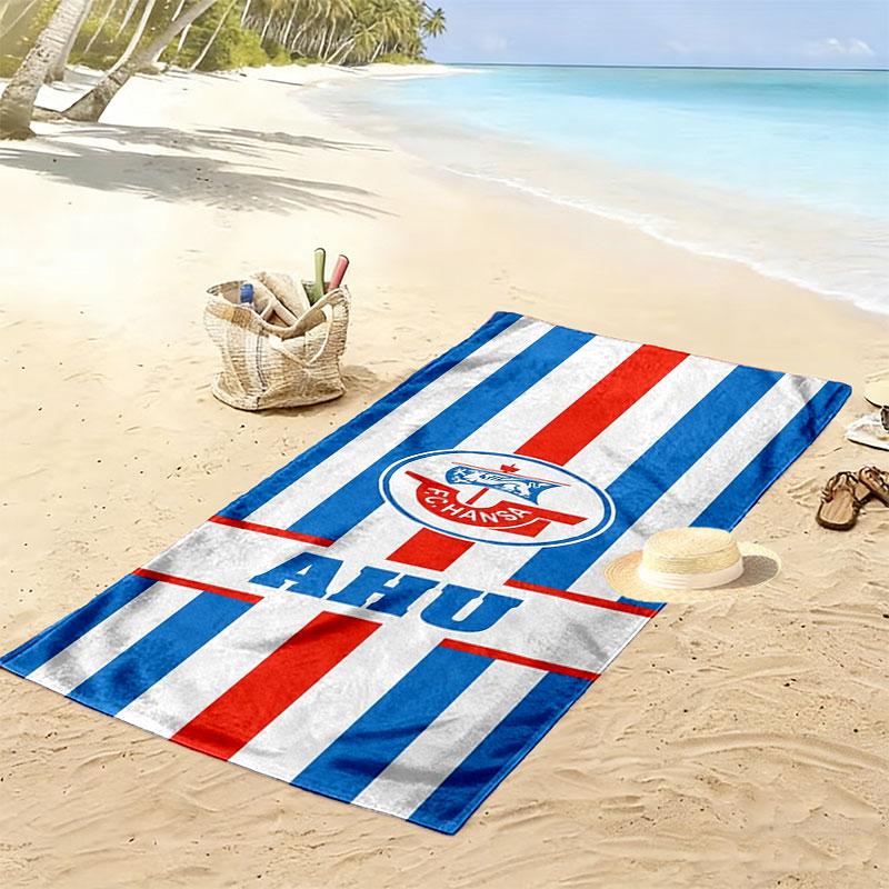 F.C. Hansa Rostock Print Beach Towel, Large Soft Quick Dry Towel for Beach Camping Swimming