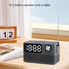 15-ваттная беспроводная зарядка, Bluetooth-совместимая колонка со светодиодным зеркальным будильником, двойной будильник, защита от кражи, подходит для дома и офиса
