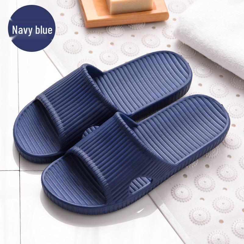 Unisex Striped Summer Bathroom Slippers - Non-Slip Indoor Footwear for Home, Hotel, or Guest Use