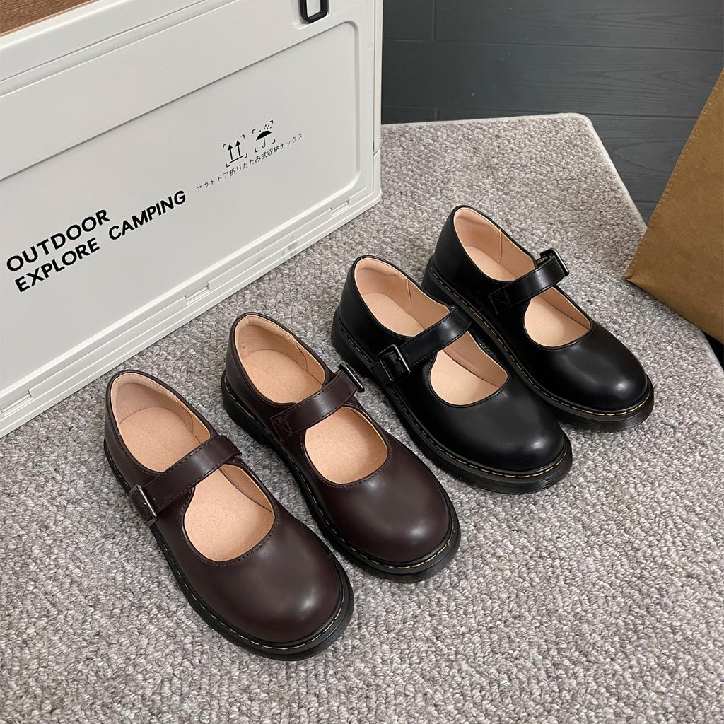 Женские туфли в литературном и ретро стиле на плоской подошве Мори Женские японские туфли Мэри Джейн Низкие туфли с круглым носком в стиле колледжа Кожаные туфли для кукол
