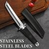 Японский нож из нержавеющей стали в стиле самурая с ножнами - Портативный многофункциональный кухонный нож для мяса, фруктов и продуктов