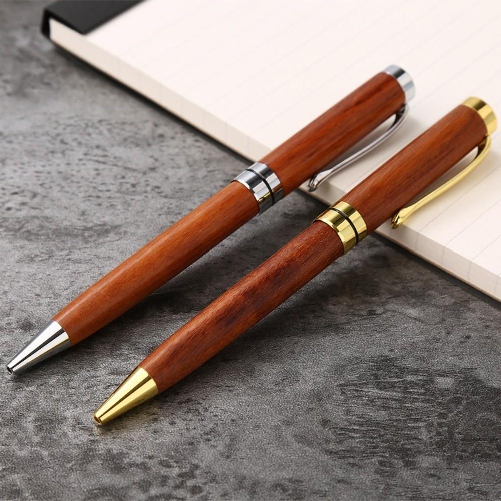 Solid Wood Wooden Ballpoint Pen Rotating Writing Pen Business Signature Pen  School Office Supplies