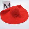 UV Anti DIY Moldable Wide Brim Hat Bowknot Women Sun Hat Simple Plastic Bucket Hat  Famale