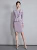Элегантное платье с бантом светло-фиолетового цвета для женщин - Весенняя формальная рабочая одежда