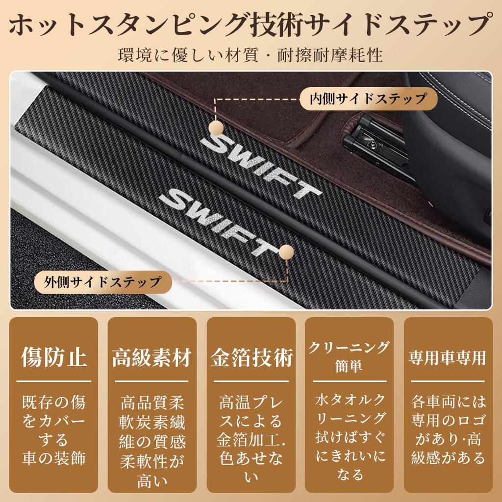 GOODGOODCAR Новейшая защитная накладка на порог Swift, подходящая для всех систем Swift. Детали салона Swift. Технология позолоты. Технология позолоты.