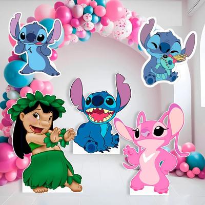 Вырезы Лило и Стич Тема вечеринки Стич Большой декор Стич и Энджел Реквизит Детский душ День рождения Реквизит для стенда Пенокартон