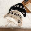 Ins Hand-related Hollow Girl Lace-up headband Spring and Summer Travel Thin Triangle Pullover Hat Japanese Cute Beanies for Woman