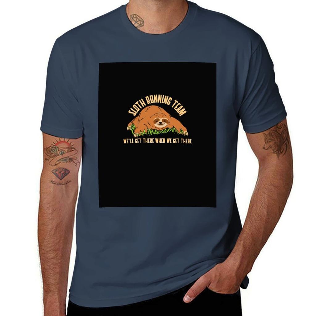 Sloth Running Team Tshirt Large Size Casual Tee Shirt Tshirt