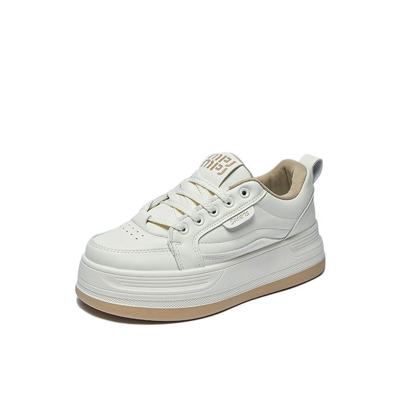 Spring White Shoes New Style Female Students' Height-enhancing Sports Shoes Trendy Casual Shoes Street Photography