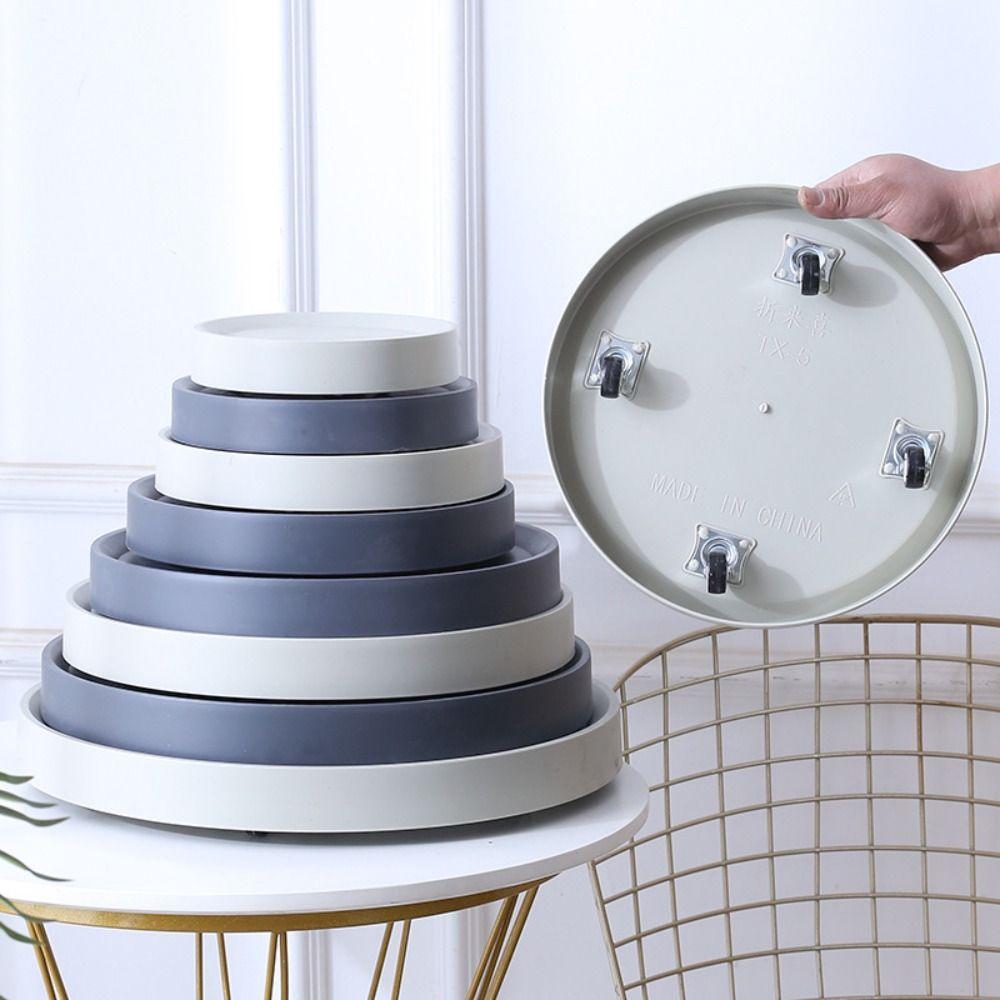 with Wheels Flower Pot Tray Plastic Storage Rack Multi-Function Flower Pot Holder Living Room