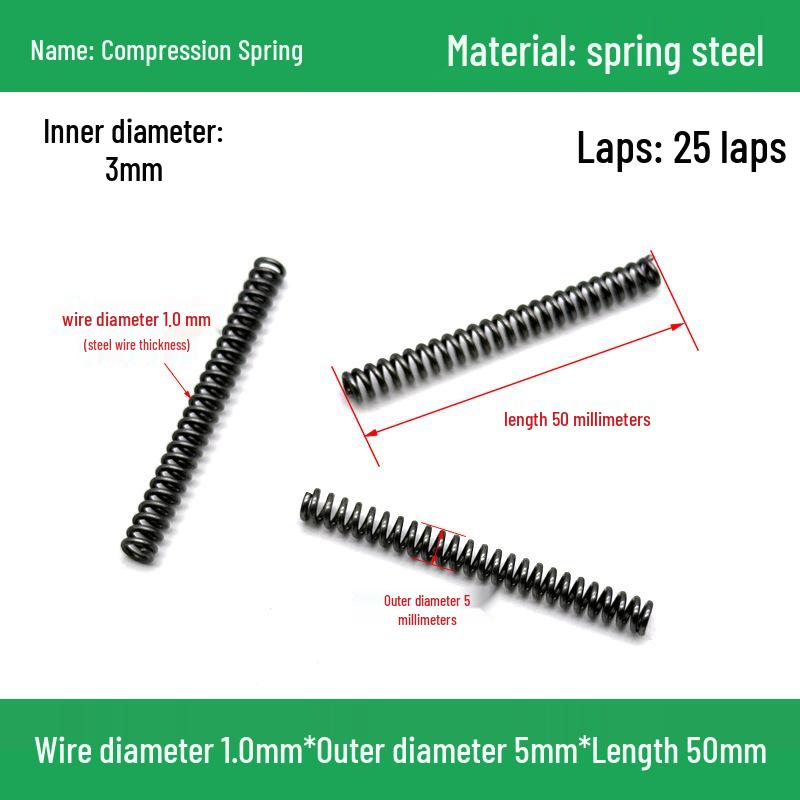 Сверхмощный Y-образный амортизатор с компрессионной пружиной, диаметр проволоки 1,0 мм, внешний диаметр 5-20 мм.