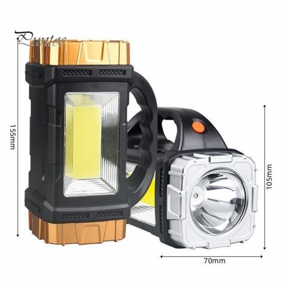 Портативная лампа на солнечной батарее с ручкой, перезаряжаемая через USB, 7 режимов, высокий люмен, IPX5, водонепроницаемый светодиодный рабочий фонарь, фонарик для кемпинга