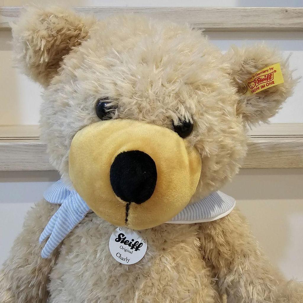 [USED] Steiff 012532 Charlie Teddy Bear Plush Toy