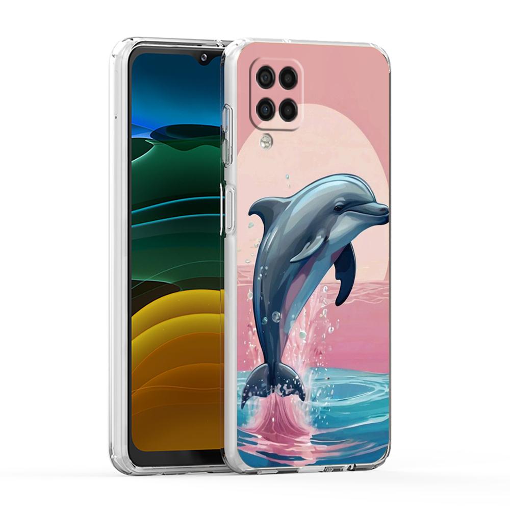 Прозрачный чехол для телефона Samsung Galaxy A25 A23 A22 A52S A52 A55 A72 A51 A71 A41 A31 A13 A11 5G с изображением морского животного дельфина, из TPU