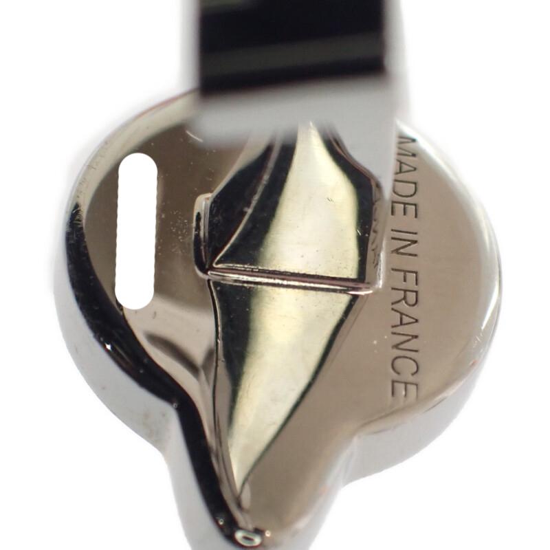 HERMES   манжеты Серебристый/черный металл мужские