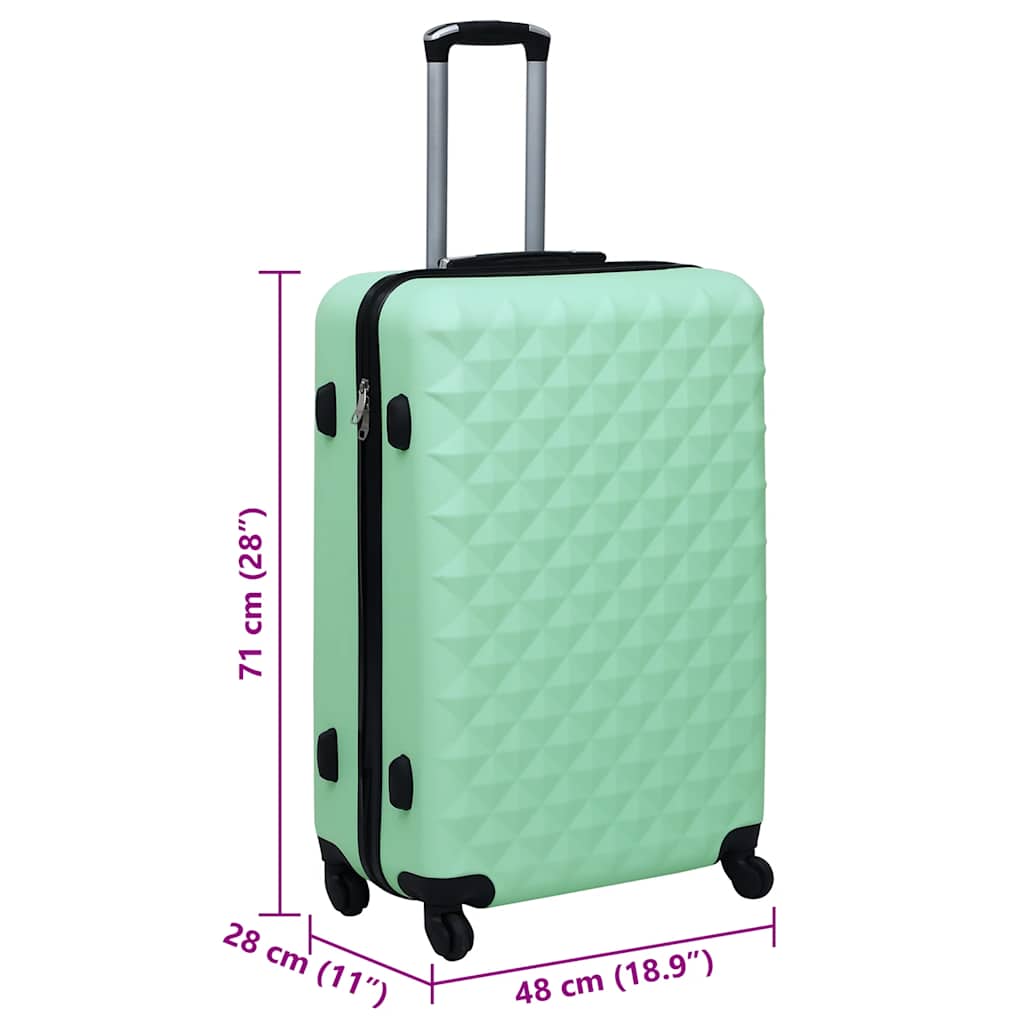 Hard shell Trolley Mint Green ABS