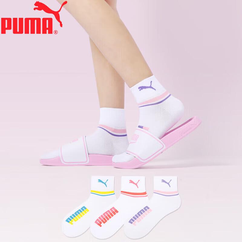 Puma Женские спортивные носки средней длины, 3 пары