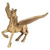 Brass Flying Horse Angel Pegasus Animal Feng Shui Decorative Home Office Showpiece Gold Color 6 Inch.