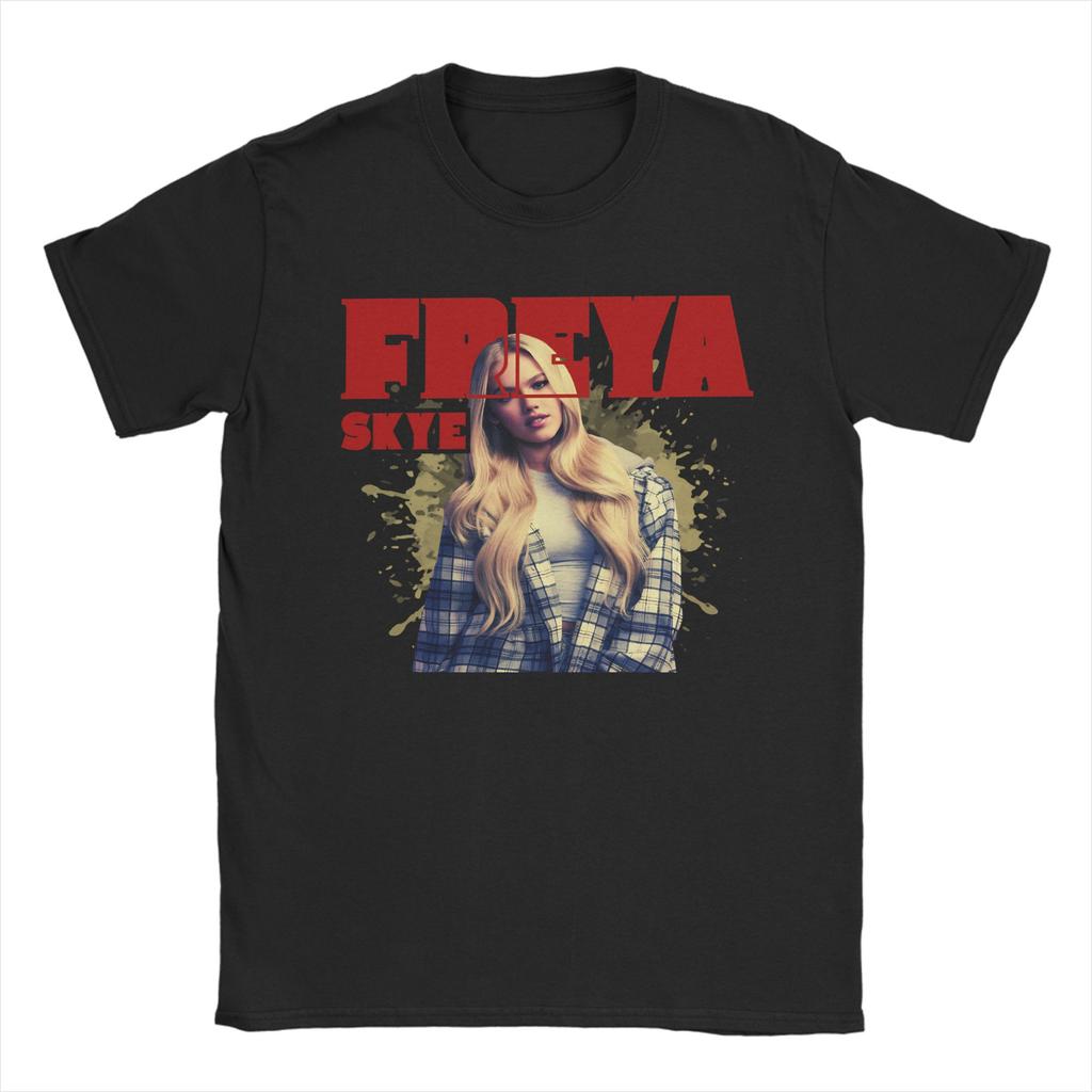 Vintage Freya Skye Music TShirt for Men O Neck Pure Cotton T Shirt Short Sleeve Tees Graphic Printed Tops