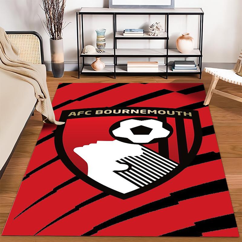 The AFC Bournemouth football club printed non-slip rug is perfect for use in the living room and bedroom on sofas.