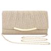 Women's Evening Bag Shiny Clutch Handbag Party Dinner Fashion Crossbody Bags Silver/Champagne Shoulder Bag