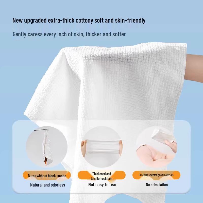 Pure Cotton Compressed Travel Towels - Portable, Thick, Disposable Set