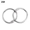 10pcs/lot Plated Album Metal Scrapbook Clips Loose Leaf Binder Keychain Circle Hinged Rings