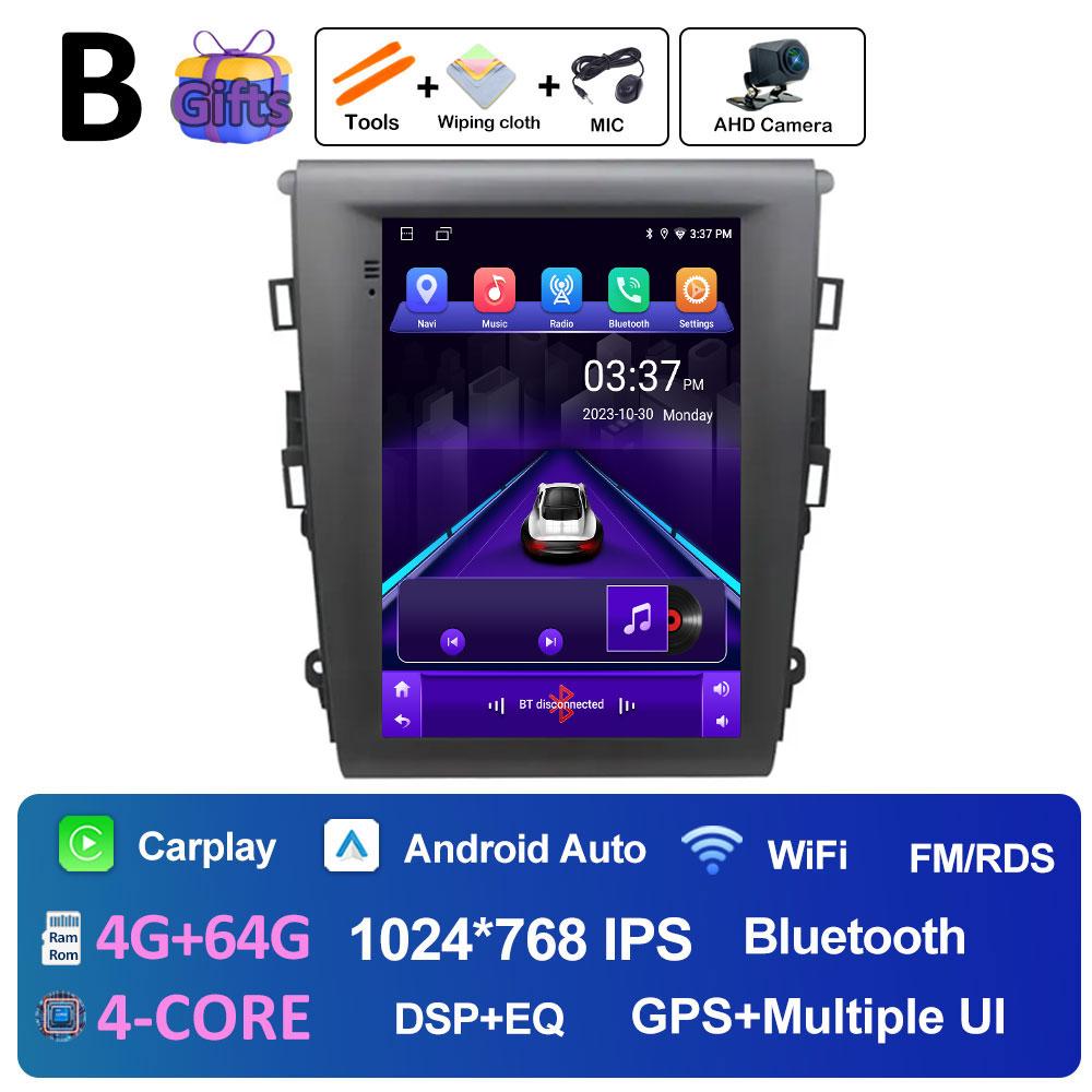 Смарт-система Android 14 для Ford Mondeo Fusion MK5 2013 2014 2015 2016 2017 2018 DSP Стерео Автомагнитола Вентилятор охлаждения Сенсорный экран