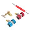 R134A AC Adapter Tool Kit, R134A Adapter Kit Quick Coupler Double Head Valve Remover Tank Tap Car Air Conditioner Installation