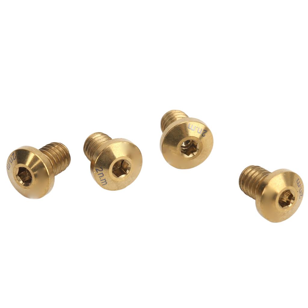 4 шт. Винты для тормозов шоссейного велосипеда Титановый сплав Прочные Ржавчиностойкие Полировка Шлифовка Точная резьба