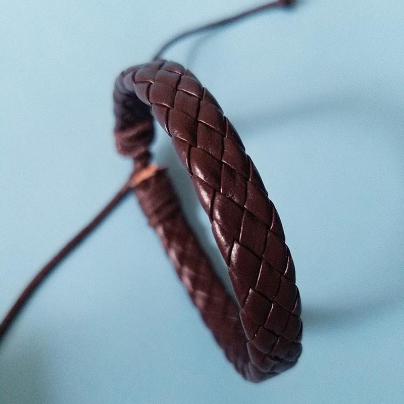 PU кожа манжета веревка простой регулируемый модный многоцветный 1шт мужской браслет унисекс ручной работы браслет уникальный