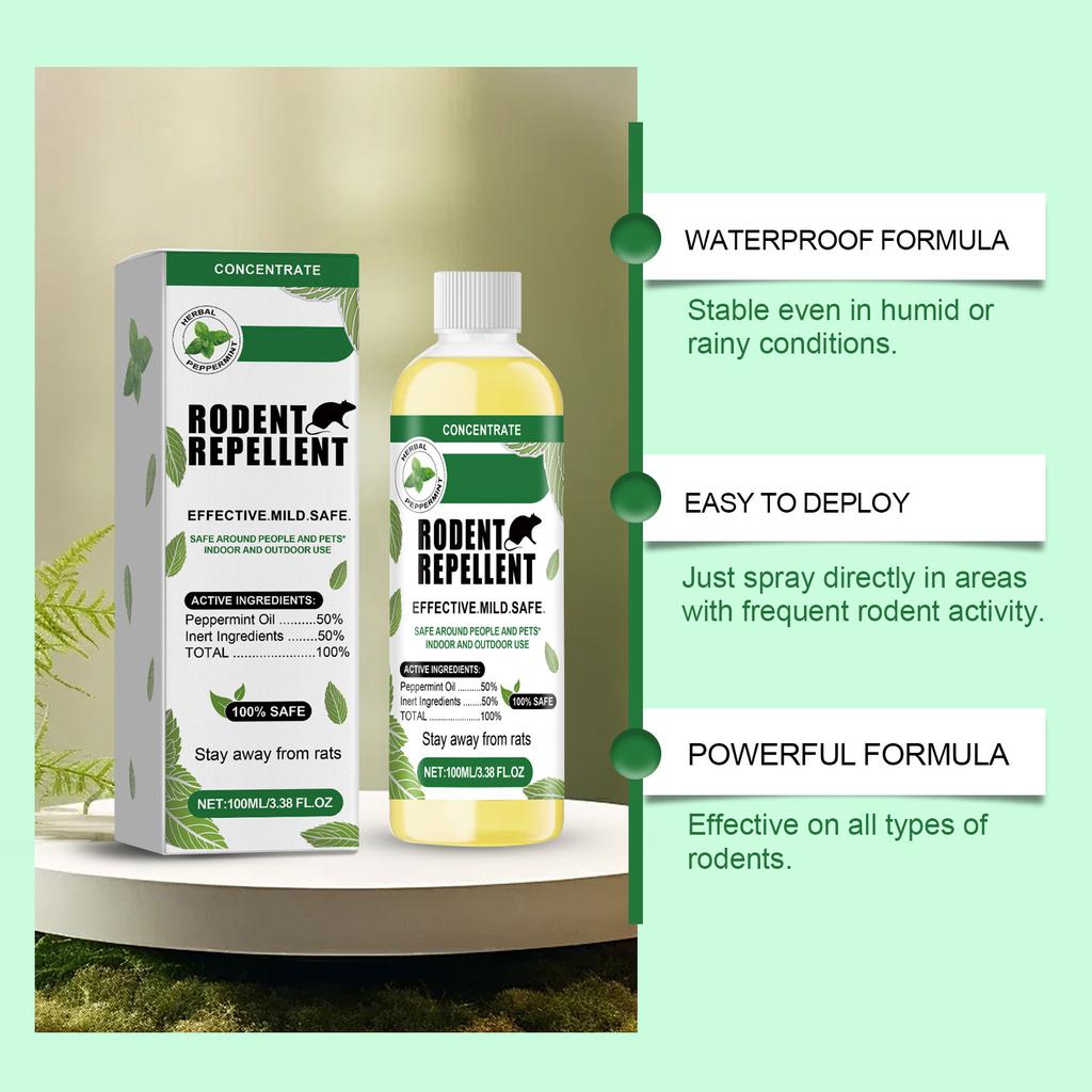 100 мл жидкости для отпугивания крыс для садоводства на открытом воздухе — натуральный спрей для крыс, мышей и многого другого