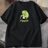 Забавные футболки с принтом мультяшной лягушки Rippit, повседневные, высокое качество, хлопок, с коротким рукавом, детская футболка, уличная одежда в стиле Харадзюку