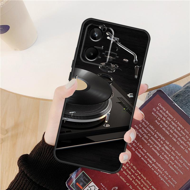 Виниловый DJ-диск Арт-кейс Для Realme GT 6 6T 5 GT7 Pro 10 11 12 13 14 Pro Plus C53 C51 C21Y C25S C55 C67 C61 C75