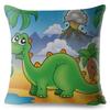 Наволочка с изображением динозавра Юрского периода и животного, наволочка из персиковой кожи, диван, домашний декор, наволочка