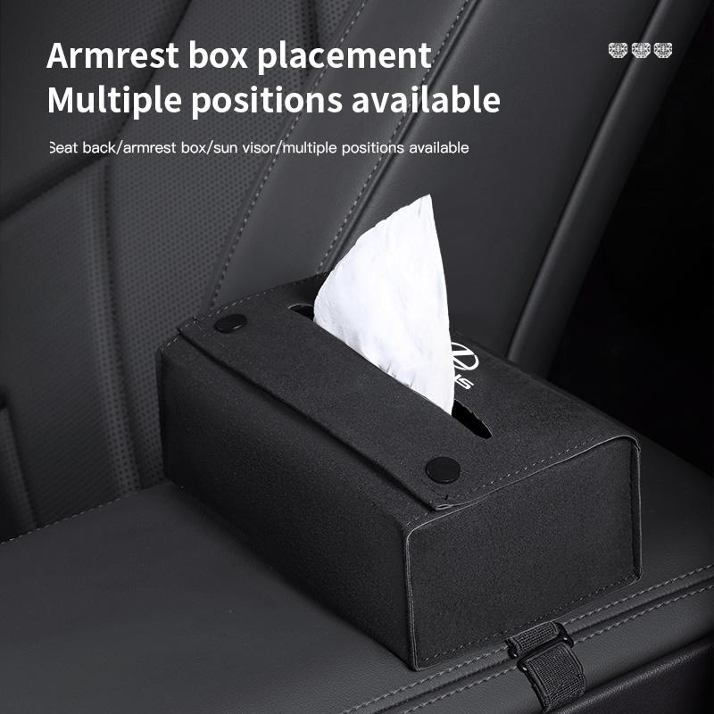 Car Tissue Box Suede Storage Bag Interior Accessories For Lexus F-SPORT ES RX NX LS UX LM LX GX LC RZ IS CT GS RC HS SC TX LBX AFG1