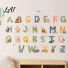 Nursery Decor Cartoon Animal Letters 3Pcs Alphabet Wall Stickers 26 A-Z Educational Decals Peel Removable Stickers for Bedroom and Stick Kids Living