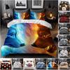 Quilt Cover Three-Piece Set 3D Digital Printing Polished Quilt Cover Bed Sheet Three-Piece Set Custom