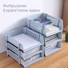 File Rack Stackable Laminated Plastic Papers Rack Home Bathroom Storage Office Desktop Finishing Dormitory Bookshelf Desk