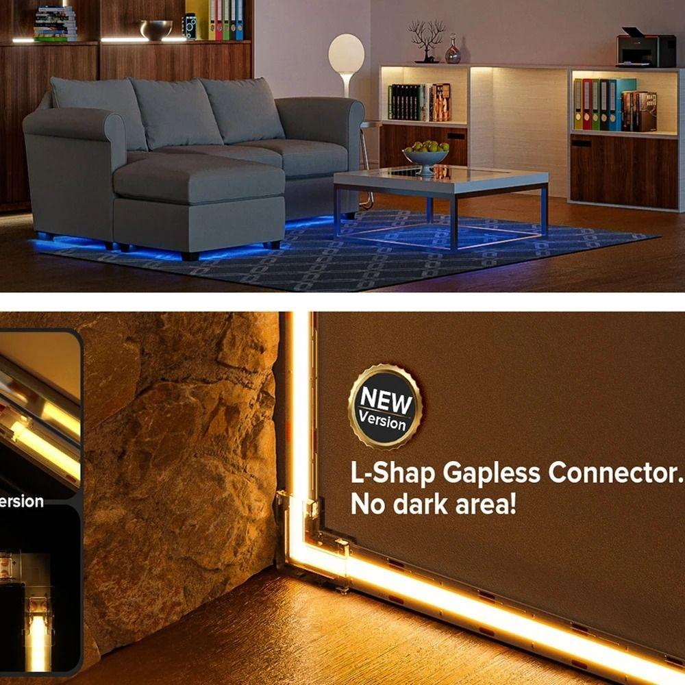 COB LED разъемы 90 градусов L-образный угол 5/8/10 мм без пайки для CCT FCOB RGB ленточных светильников 2/3/4-контактный разъем полоса к полосе