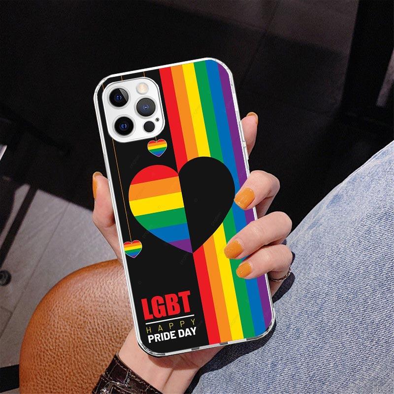 Love Is Love LGBT Rainbow Phnoe Case for Iphone 17 Air 16 16E 11 12 13 Mini 14 Plus 15 Pro Max 7 8 + SE 2020 Phone Cover Coque 1