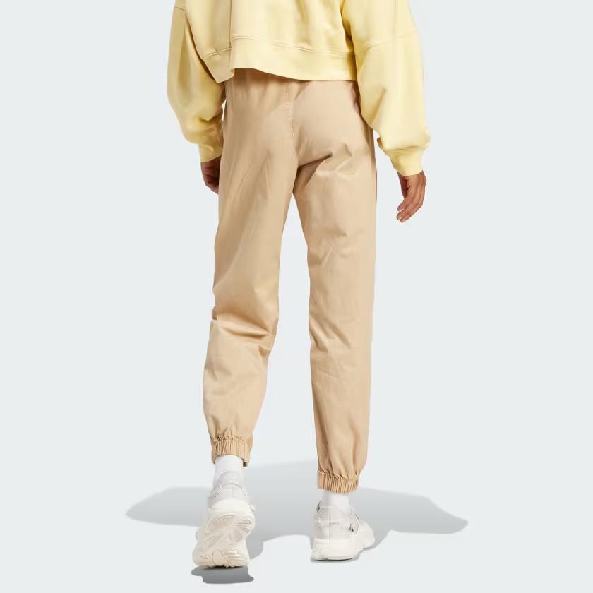 Adidas Originals Essentials+ Brand Logo Embroidered Fashion Comfortable Soft Tapered Knit Joggers Women Joggers Magical-Beige IR6028