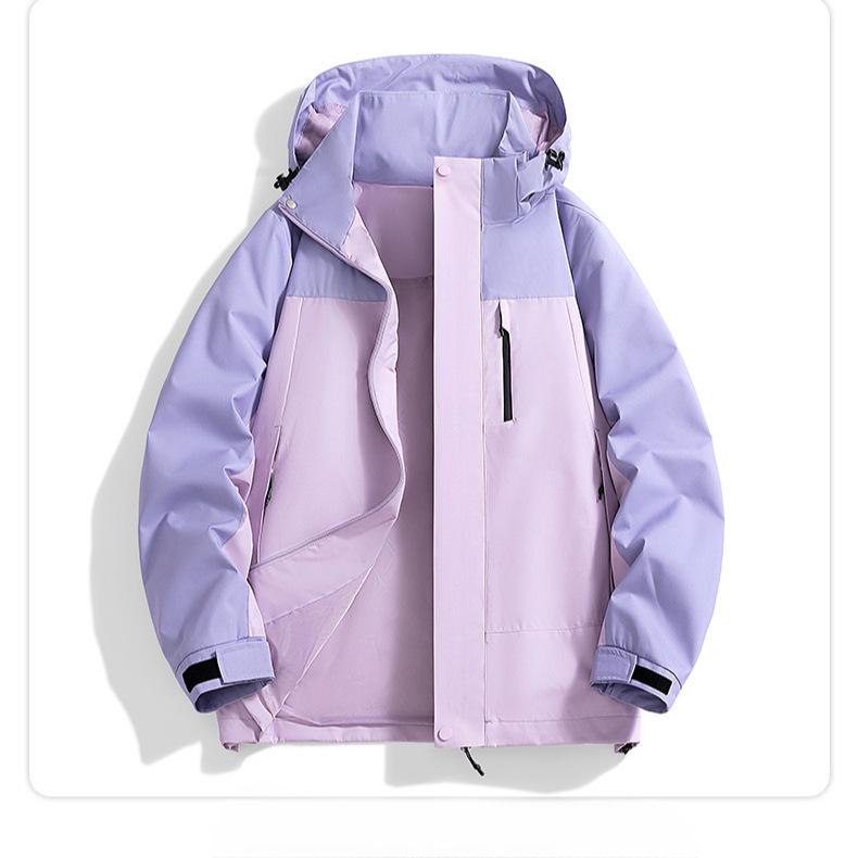 Куртки Модные Трендовые Пары Красивые Осенние и Зимние Уличные Повседневные Универсальные С Капюшоном Ветрозащитный